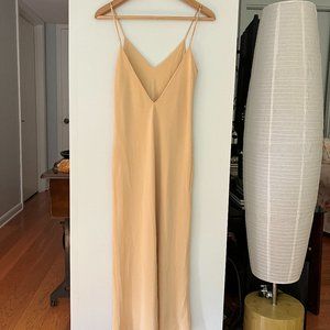 cloud hunter co silk slip dress nude medium